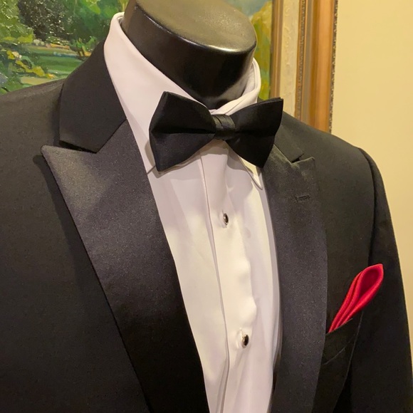 Black Neil Allyn Slim Fit Tuxedo Jacket - Various Sizes - One-Button Peak Lapel